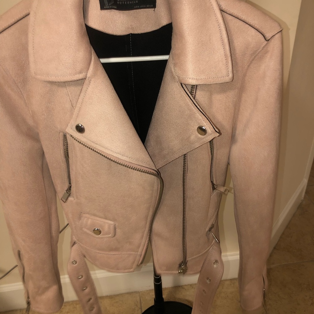 Zara beige velvet jacket